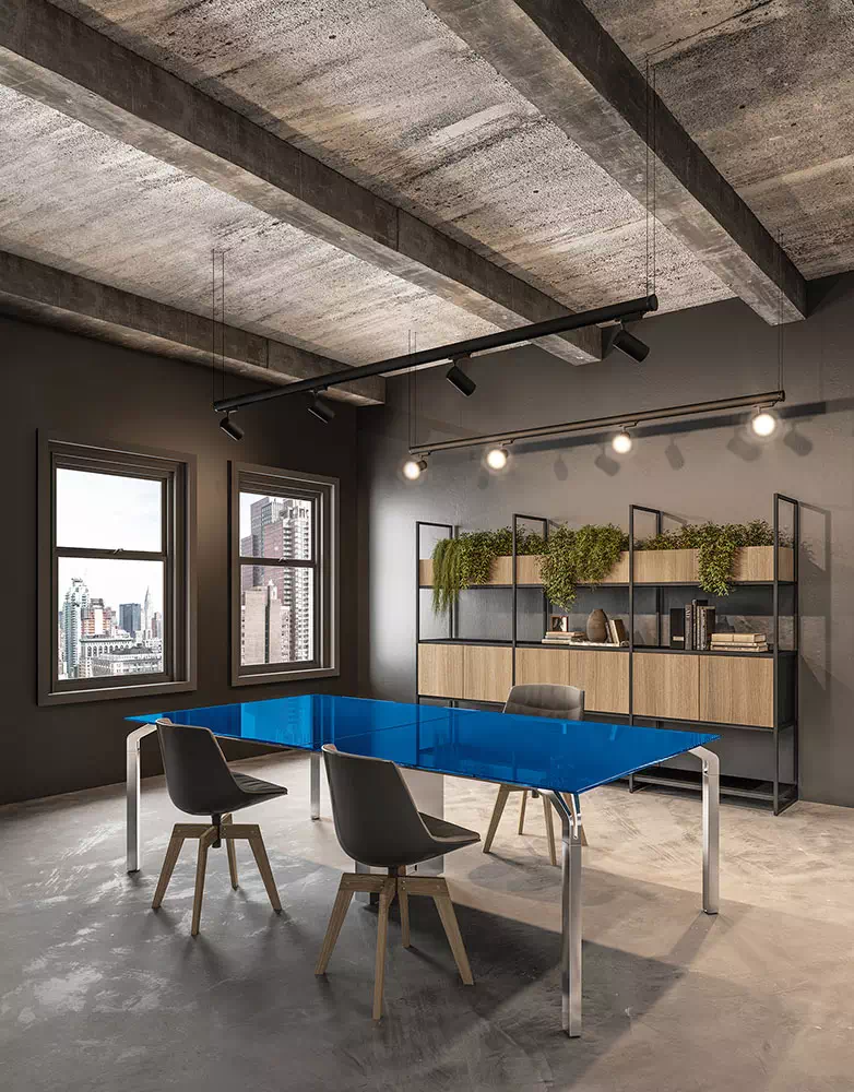 sala meeting completa di arredo